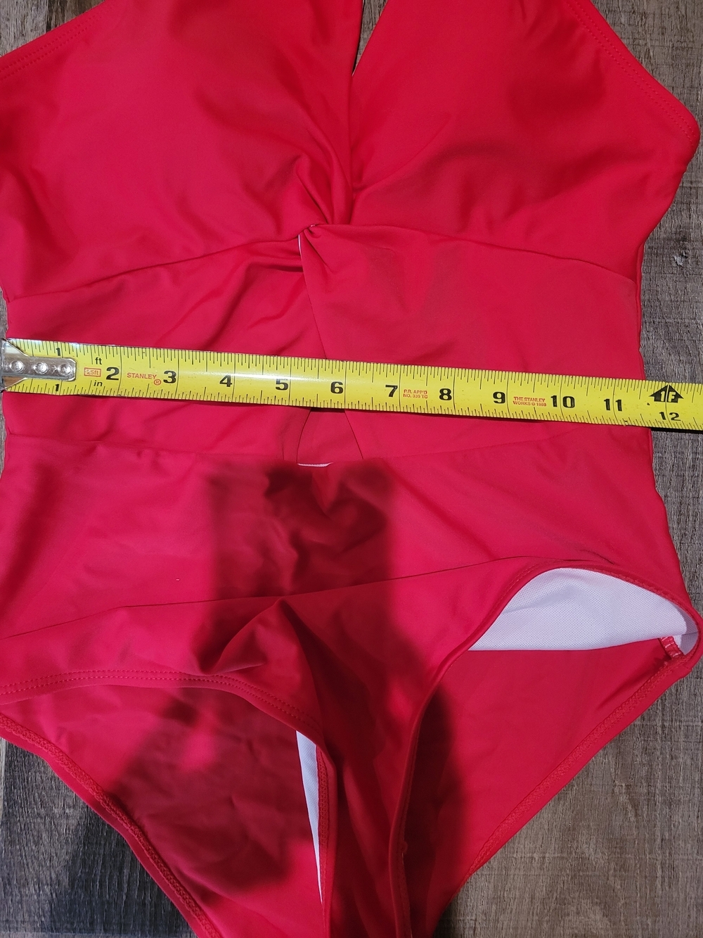 SHEIN Hot Red One-Shoulder Twist One-Piece Swimsuit - Picture 13 of 13
